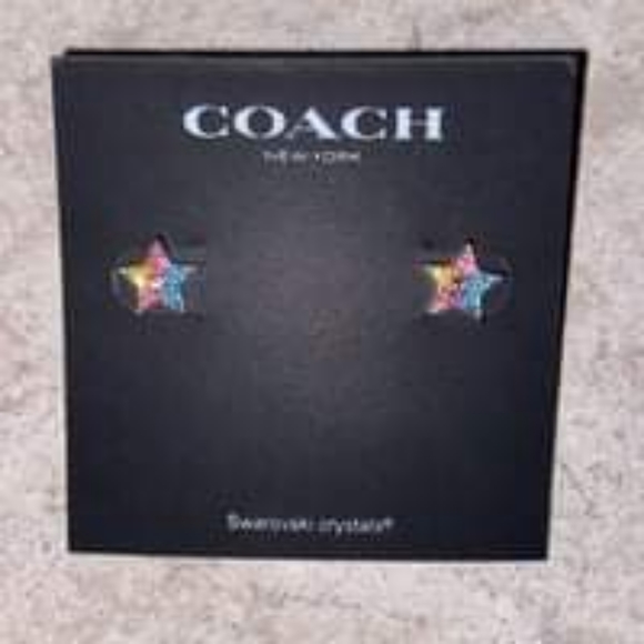 Coach Stars Swarkzoki Crystals Earrings. - Picture 3 of 3
